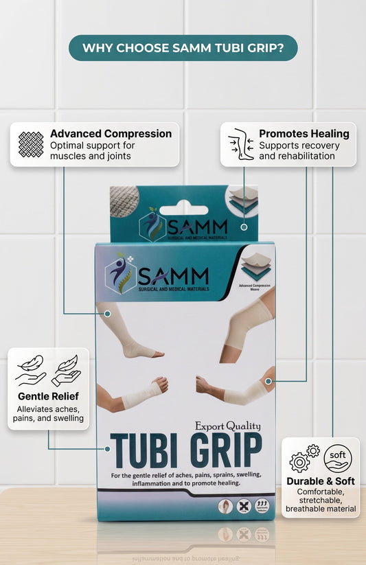 SAMM Export Quality Tubi Grip Bandage | Pain Relief Support for Knee, Ankle, Wrist & Elbow