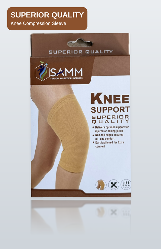 SAMM Knee Support Sleeve - Elastic Compression Knee Cap for Joint Pain Relief, Arthritis & Sports Support (Superior Quality)